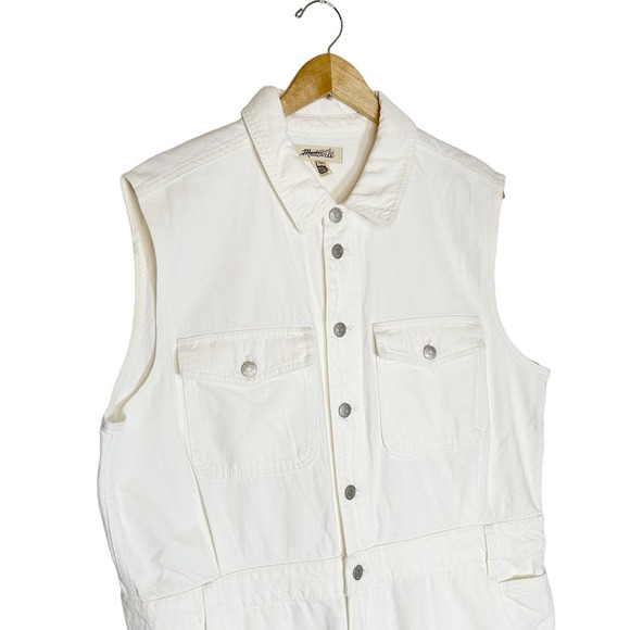 Madewell White Sleeveless Jumpsuit - Picture 5 of 7